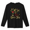 Womens Oh Sip Its A Girls Trip T Shirt Fun Wine Par Women S  for Trendy Look Vintage Washed Graphic Casual