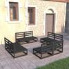 VidaXL Garden Lounge Set 8 Pcs Outdoor Furniture Set Patio Furniture Garden Furniture Terrace Furniture Black 3075273