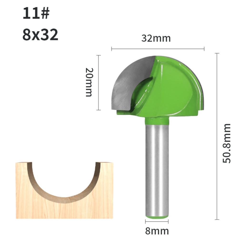 Solid Carbide Milling Cutter Round Nose Precision Cutting Round Nose Router Bit Smooth Finish 8mm Wood Carving Bit Wood Working