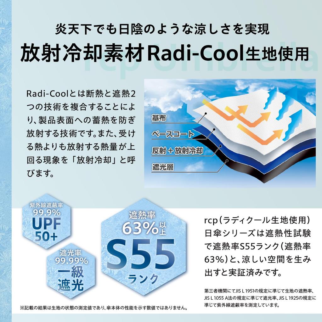 Parasol for Both Sun and RCP Folding Lightweight Heat Shielding Radiation Cooling Material Fabric Cut Rate Rate First Class Light Shield Rate S55 Heat