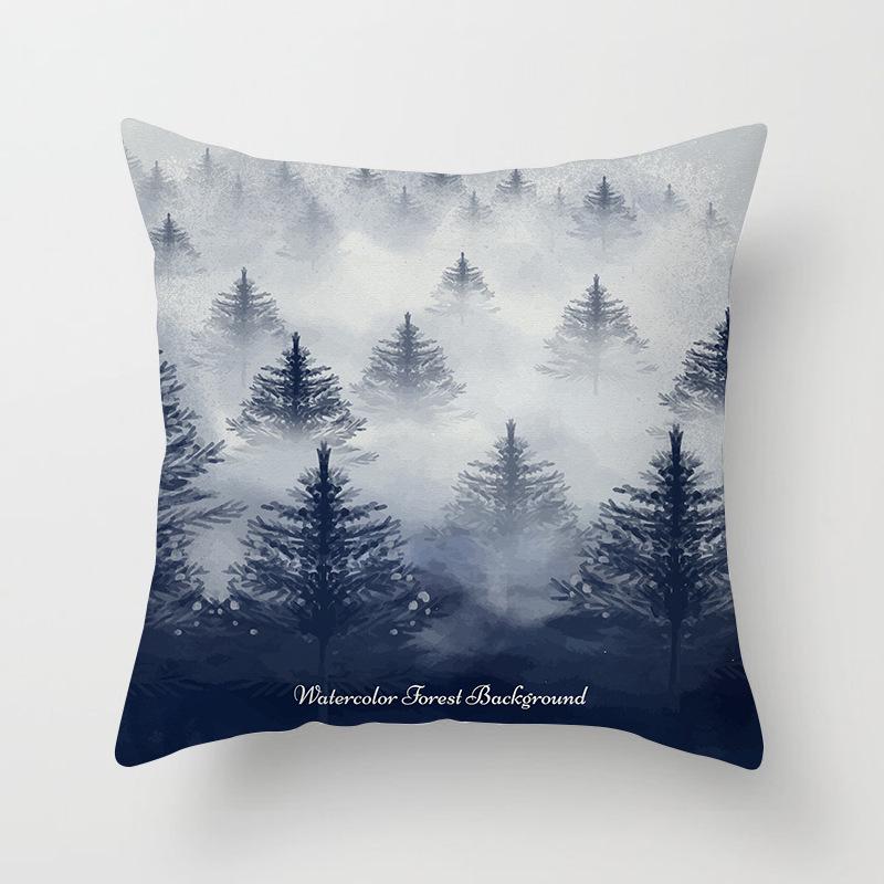 Ins Homewares Dusk Trees Sofa Car Pillow Cover Office Cushion Cover