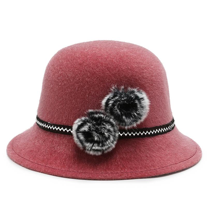 Neuer Herbst- und Winter Damen Blumentopfhut Outdoor Oma Hut Warm Einkaufen Sonnenhut Lässig und Modisch Wollhut