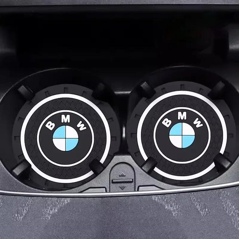 

Hot 2025 For BMW E90 E60 E71 F30 F20 F10 E87 E92 E91 X3 Car Water Cups Pad Rubber Mat Holder Coaster Auto Interior Anti-skid Cup