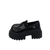 Retro British Style Heightened Platform Loafer Small Leather Shoes Women's 2025 Spring New French Thick Heel Mary Jane Single Shoes