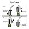 Wine Bottle Stopper Stainless Steel Eco Friendly Silicone Reusable Leak Proof Wine Sealer for Bar Kitchen Daily Use