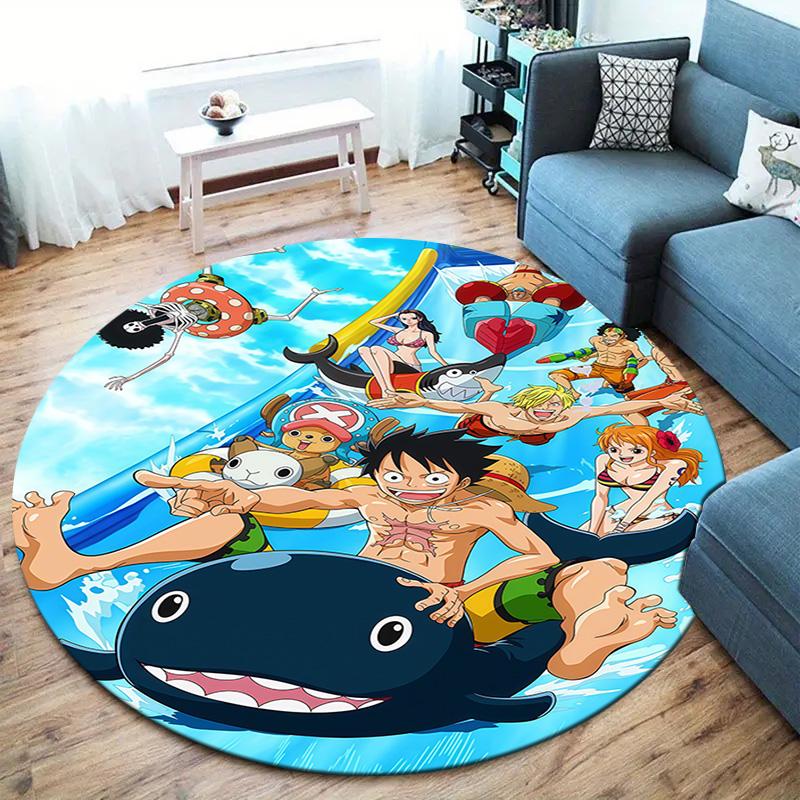 One Piece Round Area Rug Carpet Rug For Living Room Bedroom Sofa Playroom Decor Nonslip Floor Mat