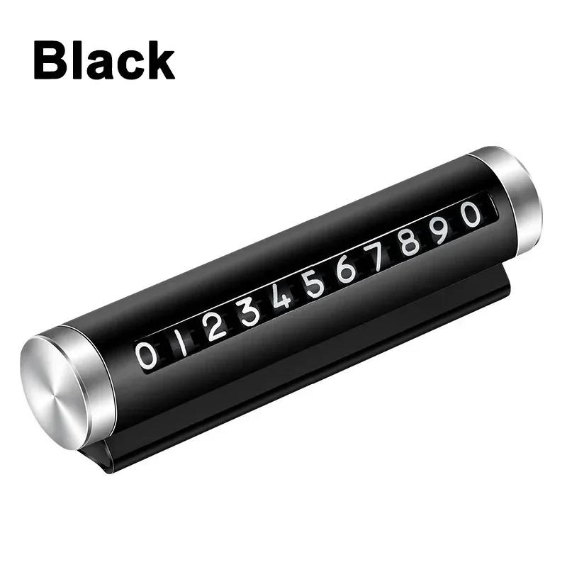 Metal Car Temporary Parking Card Universal Rotate Phone Number Plate Roller Adjustment Alloy Stickers Park Card Auto Accessories