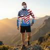 Men's Casual Raglan Sleeve Hoodie Long Sleeve Sun Protection Shirt Lightweight Breathable Outdoor Sportswear with Graphic Print