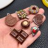 10Pc/Set New Popular Realistic Coffee Bean And Coffee Cup Pendants, Resin Accessories For Diy Creative And Fun Earrings Necklace