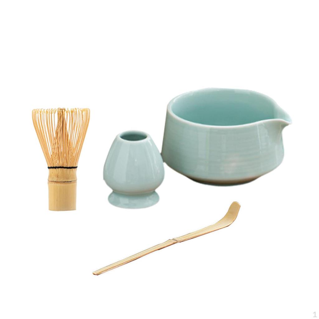 Matcha Set with Pouring Bowl and Bamboo Whisk Accessories