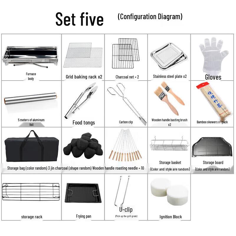 Portable Stainless Steel BBQ Grill