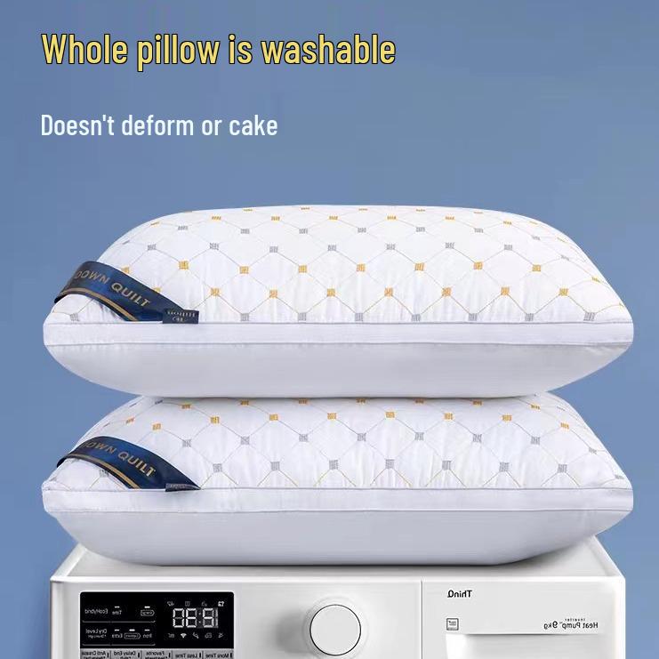 Hotel Neck Support Sleep Aid Pillow Available In Singles or Pairs, Non Collapsing Core for Home or Dormitory.