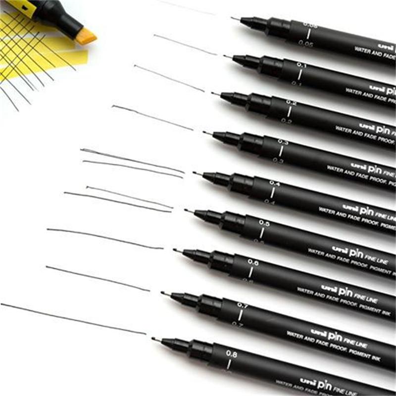 1 Pcs Technical Drawing Pen (0.05MM - 0.8MM) Engineering Drawing Office Writing Gift Pen Black Ink Gel Pen
