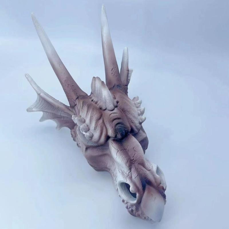 Landscaping Decorations Resin Dinosaur Skull Shelter House Aquariums Ornaments X3UC