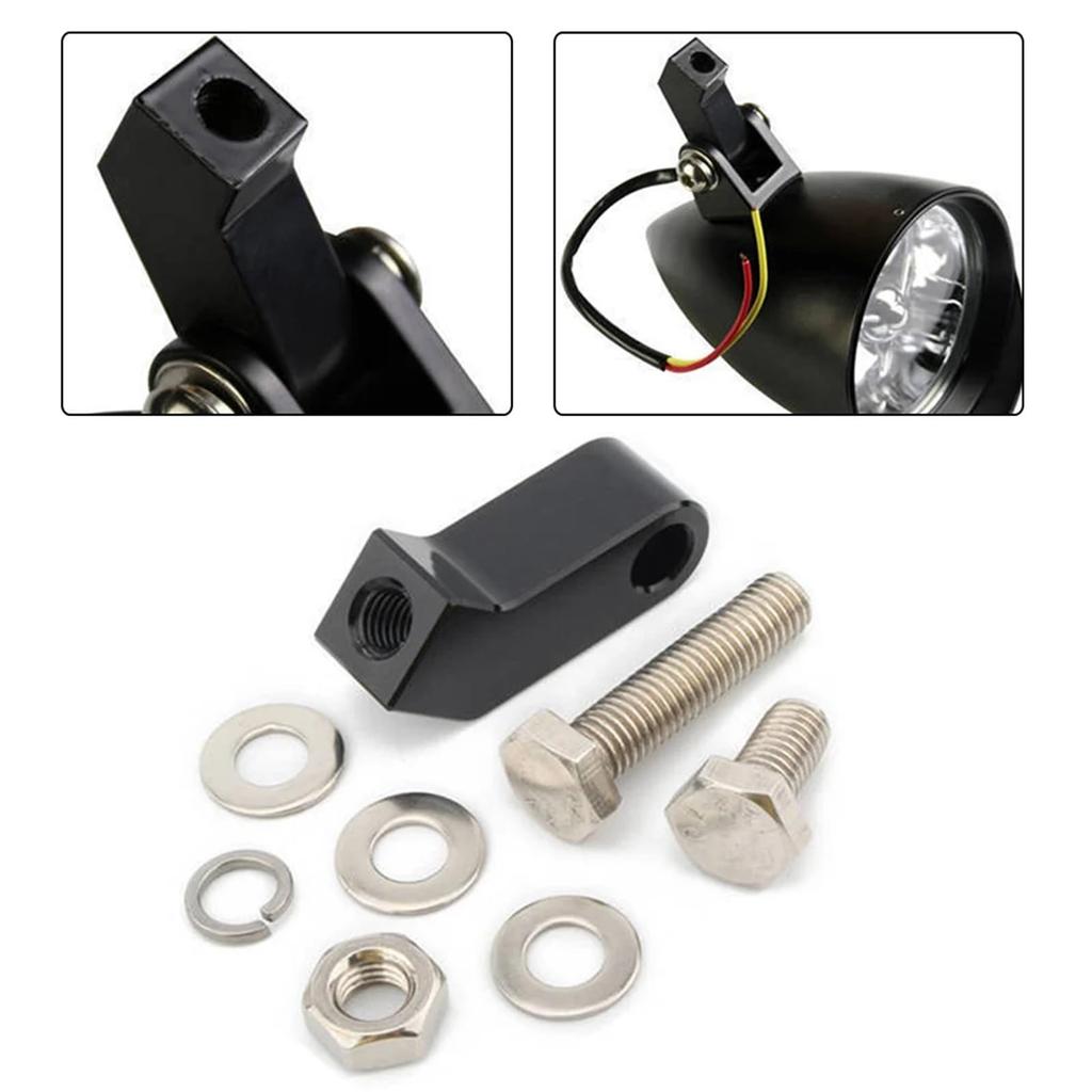 Headlight Bracket Motorcycle Headlight Mount Block Bracket Extension Kit CNC Aluminum Universal Fit for