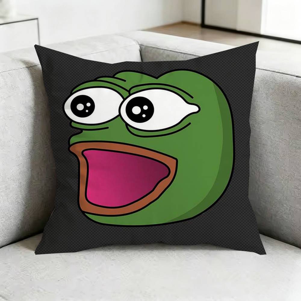 Funny Cartoon Pepe the FrogG Pillow Case Square DoubleSided Sofa Cushion Cover Bedroom Bedside Pillow Gift