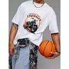 Motorcycle T Shirt White Classic Cruiser Bike Graphic and Text for Biker Enthusiasts Casual Wear