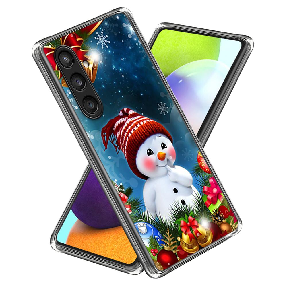 For Samsung Galaxy S25 Case Christmas Pattern Printing Soft TPU Phone Cover