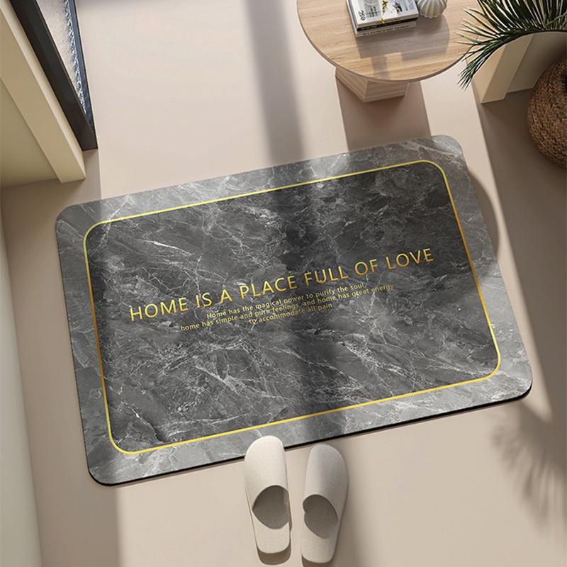 Diatom Mud Bathroom Bath Mat Rug Diatomite Pad Super Absorbent Bath Carpet Non-slip Quick Drying Shower Bathtub Foot Mat Doormat