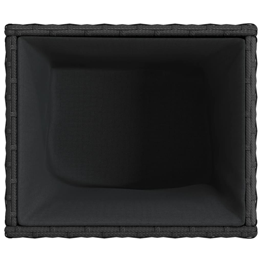 Vidaxl Donica Ogrodowa, Czarna, 36X30X32 Cm, Rattan Pe