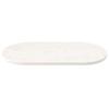 VidaXL Dessus de table blanc 110x55x2,5 cm bois de pin massif ovale 824366