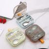 3pcs Foldable Stainless Steel Cutlery Set Removable with Square Box Flatware Set Space-saving Reusable Spoon Fork Chopstick