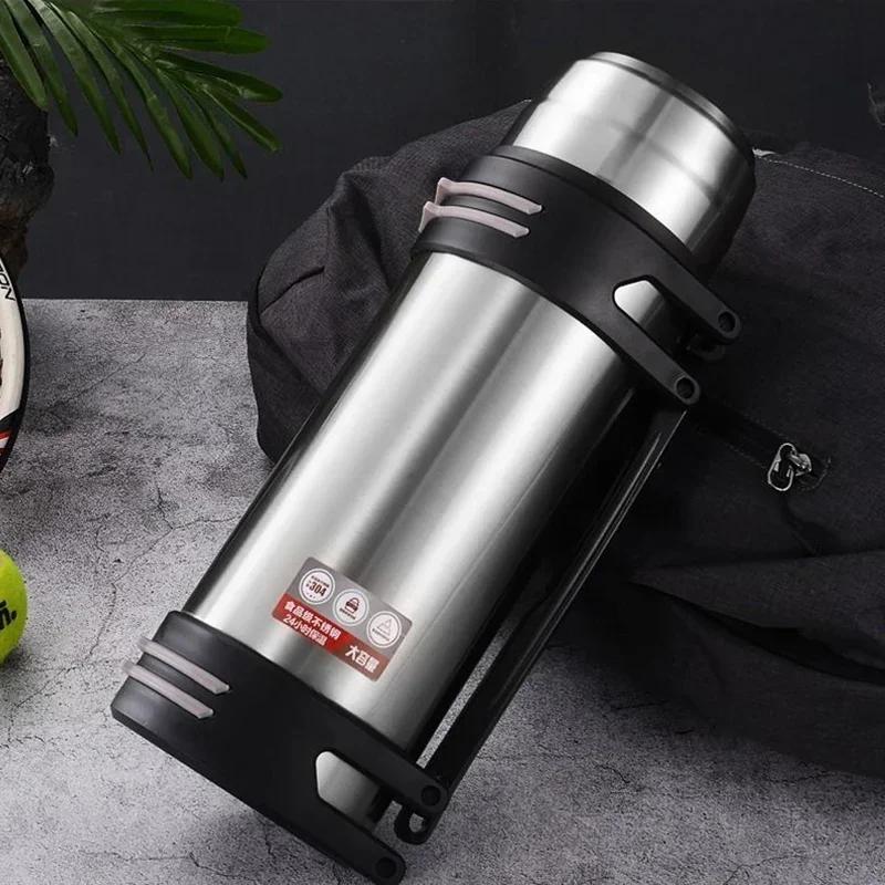 3L Large Capacity Thermos Bottle Stainless Steel Keep Warm Kettle Portable Water Bottle for Travel Camping Outdoor Drinkware
