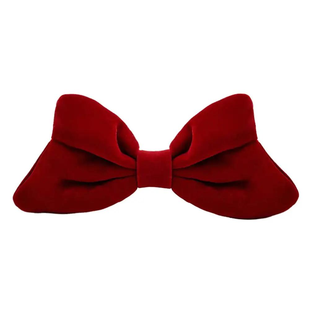 

Универсальный мотоциклетный шлем с бантом, бархатные банты для шлема электровелосипеда, аксессуары, милый бант для украшения девушки и женщины красный