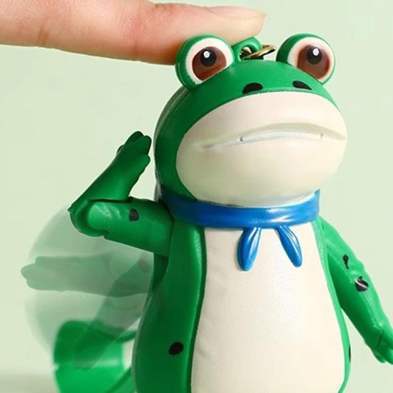 1/2Pcs Frog Keychain Decor Cartoon Backpack Purse Charm Realistic Frog Texture