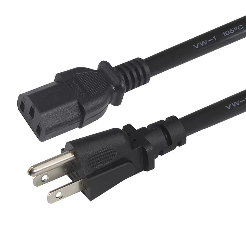 2 Prong AC Power Extension Adapter US Male To Female 18AWG/2C 125V 10A High Quality AC Power Extension Cords