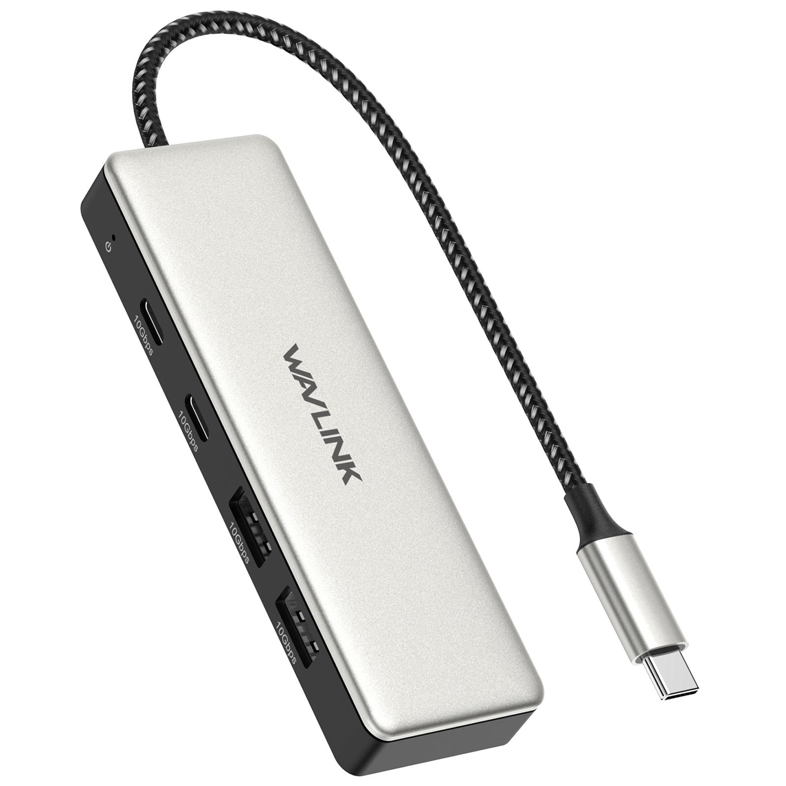 WAVLINK UH30420 Aluminum Alloy USB Hub 4-Port 10Gbps High Speed ??USB3.2 Gen2 Distributor A