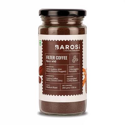 Indian Medium Roast Coffee (200 G), Filter Coffee Mysore Nuggets, Barosi