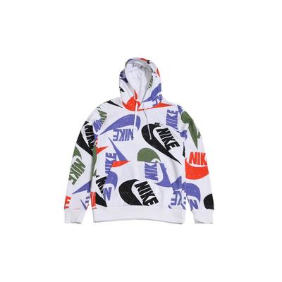 Nike Sportswear Club Graffiti Print Gebürsteter Fleece Hoodie Herren Sweatshirt Mehrfarbig CJ6313-891