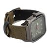 Men Watch PU Leather Strap Easy To Read Fashionable Look Casual Quartz Watch for Running Travel Hiking Party Green