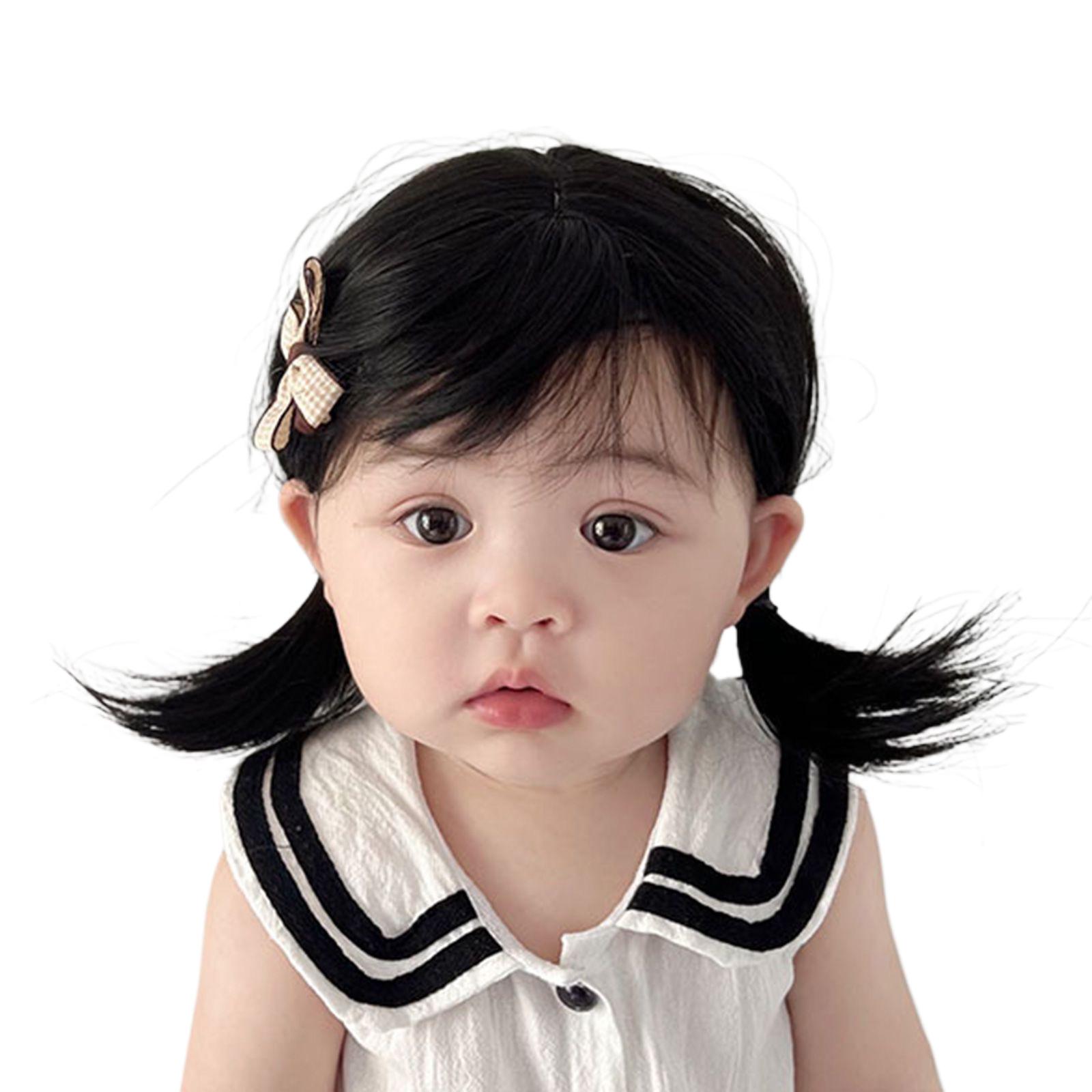 

Модная короткая шапочка для девочек, имитация волос, мягкая и удобная короткая шапочка для девочек для детской фотосессии 4