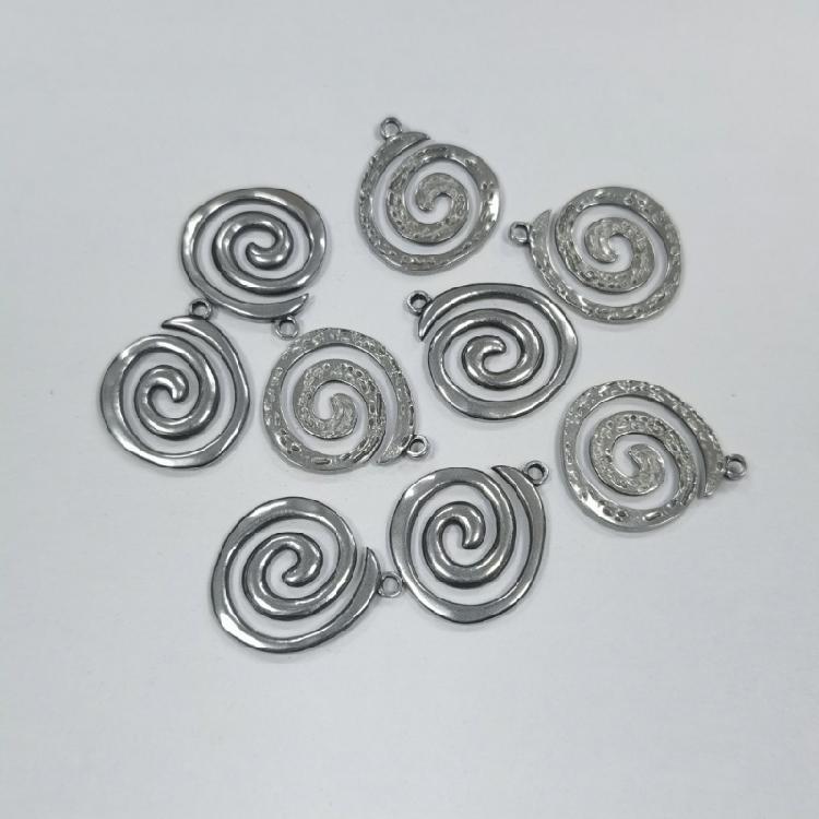 Stainless Steel Whirlpools Charm Pendant Keychain Jewelry Making DIY Accessories