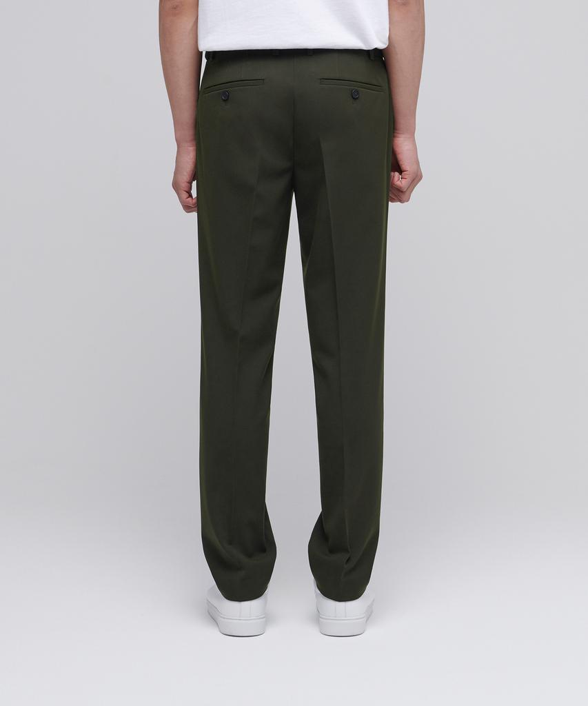 MUSINSA STANDARD Tapered Hidden Elastic Waist Length Slacks [Khaki]