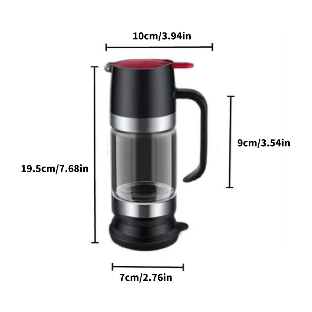High Capacity Honeys and Syrup Dispenser Press Operated Honeys Jar with Handle for Breakfast and Cooking Kitchen Gadget