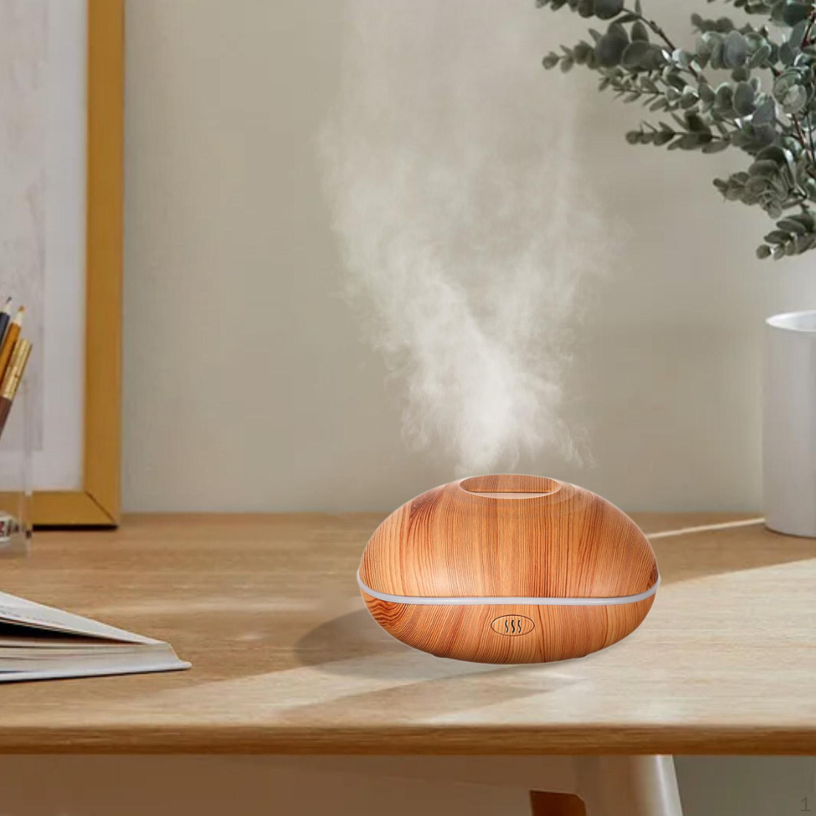 

Эфирное масло диффузор 7 цветовых настроек света портативный автоматический выключатель пламени увлажнитель воздуха для офиса Wood Grain