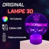 Lampe de chevet 3d led série prison break, veilleuse changement de couleurs, lampe tactile bureau et chambre, idée cadeau noël