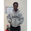Mens Distressed Patchwork Graphic Hoodie With Zipper Front Cotton Blend Casual Streetwear Sweatshirt Fall