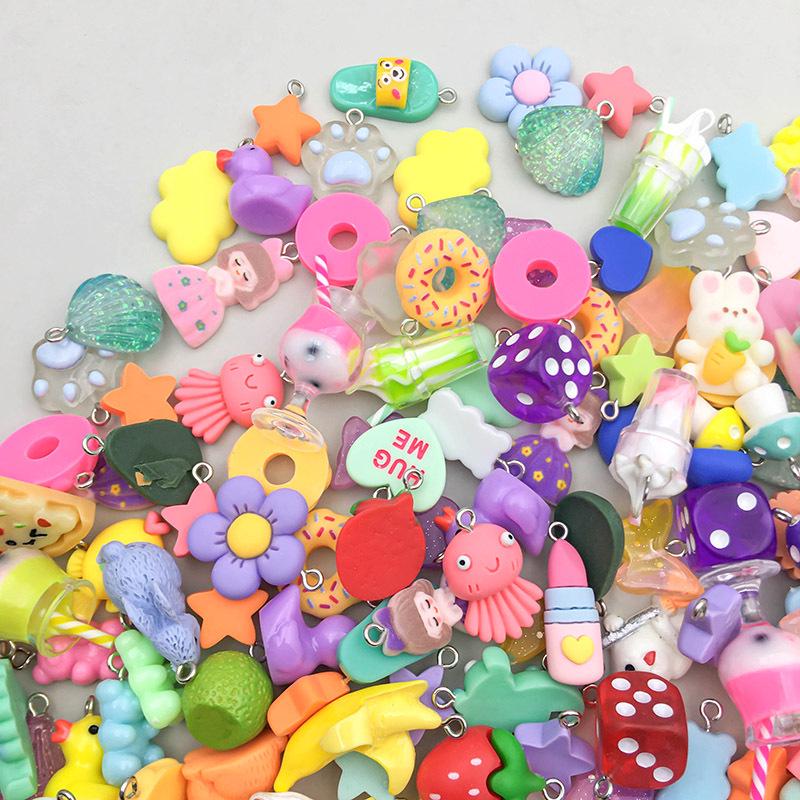 

Ассорти смоляных фруктовых шармов - 10/20 шт. Подвески для украшений ручной работы DIY