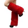 Elegant Soft Furry Leg Warmers Winter Accessory for Women Thermal Warm Fuzzy Plush Boot Cuffs Covers Leg Gaiters Socks