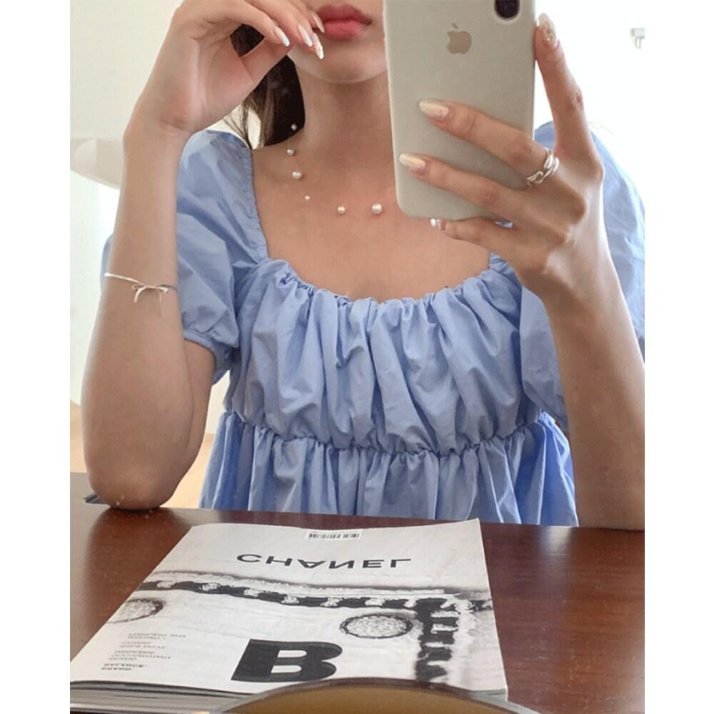 [925 Silver] Shine Pearl Necklace A 29