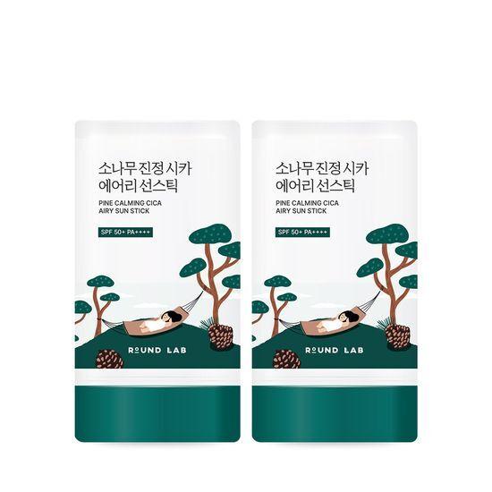 ROUND LAB Pine Tree Calming Cica Airy Sun Stick 19g Double Promotion