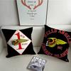 Moto Kissen H-Hells Angels Kissenbezug Kurzer Plüsch Sofa Dekorativ Geschenk Zuhause Doppelseitiger Druck Kissen