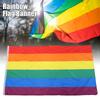 Hand Waving Rainbow Flag Banner Polyester Gay Pride Lesbian Flags with Grommets