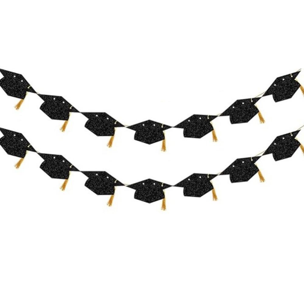 2Pcs with Tassels Graduation Party Banner Graduation Party Hanging Decorations Graduation Party