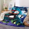1Pc Christmas Jack Skellington Blanket Soft Throw Blanket For Home Bedroom Bed Sofa Travel Office Solid Christmas Blanket