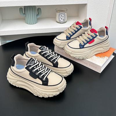 INS Korejský Styl Platforma Dad Shoes Jaro Nové Street Snap Studentská Běžecká Teniska Zvyšující Výšku Volnočasová Xw021